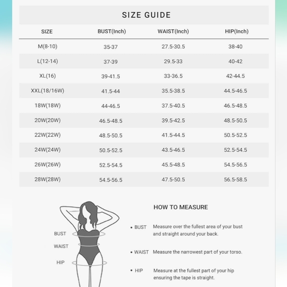 Daci Women V Neck Plus Size One Piece Swimsuit - 22W - Picture 5 of 5